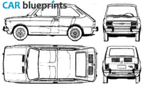 1974 Fiat 133 Hatchback blueprint