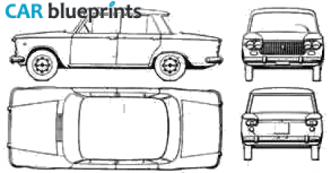 1963 Fiat 1500 Sedan blueprint