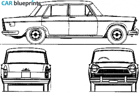 1961 Fiat 1800 Sedan blueprint