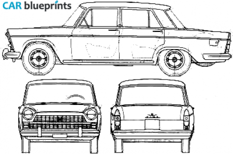 1961 Fiat 1800 Sedan blueprint