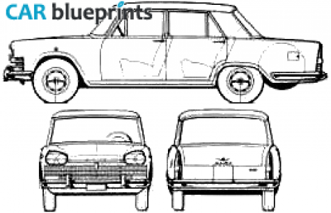 1961 Fiat 2100 Sedan blueprint