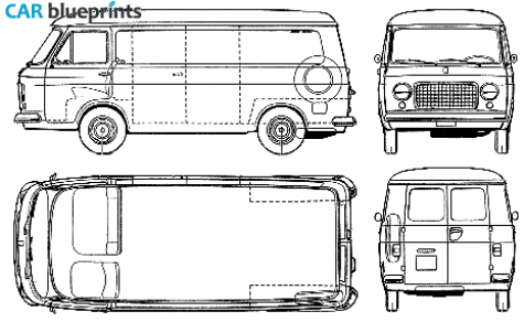 1973 Fiat 238 Van blueprint