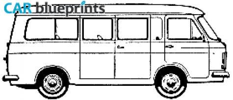 1968 Fiat 238 Bus blueprint