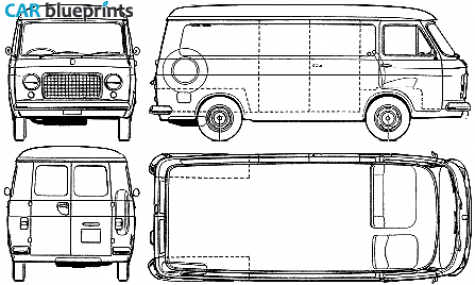 1973 Fiat 238 Van blueprint