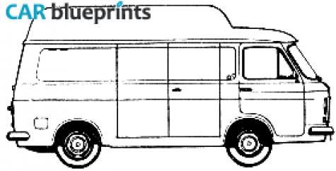 1973 Fiat 238 High Roof Van blueprint