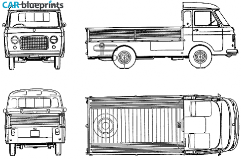 1973 Fiat 241t Pick-up blueprint