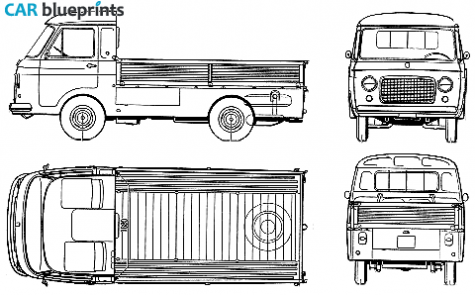 1973 Fiat 241 TN Pick-up blueprint