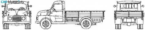 1952 Fiat 615 Pick-up blueprint