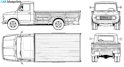 1974 Fiat 616n3 Truck blueprint