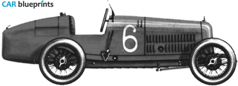 1921 Fiat 801GP OW blueprint