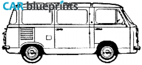 1973 Fiat 850T Van blueprint