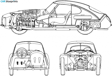 1952 Fiat 8V Coupe blueprint