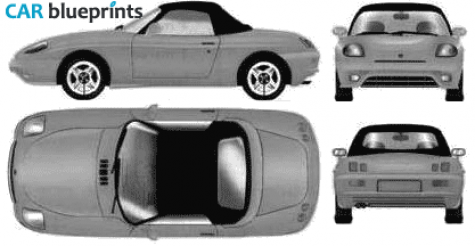 1997 Fiat Barchetta Cabriolet blueprint