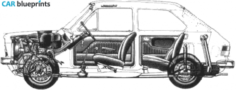 1997 Fiat 147 Brio Sedan blueprint