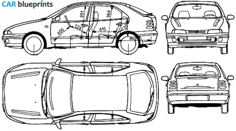 1995 Fiat Brava 5-door Hatchback blueprint