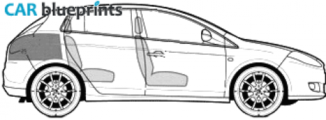 2007 Fiat Bravo 14 Sport Hatchback blueprint