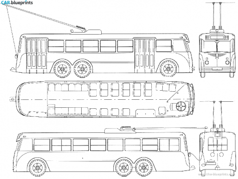 1946 Fiat Breda BBC Obus Kiel Bus blueprint