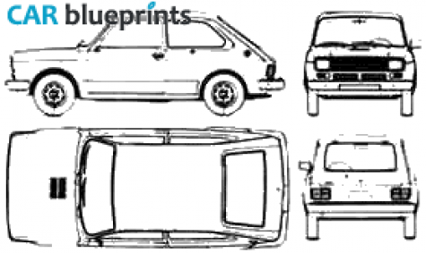 1987 Fiat 147 Brio Hatchback blueprint