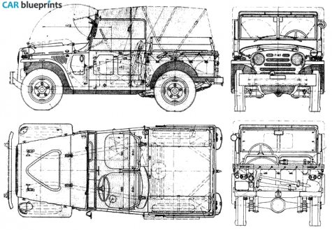 1951 Fiat Campagnola SUV blueprint