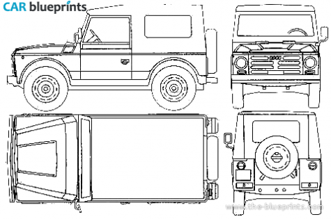 1973 Fiat Campagnola SUV blueprint