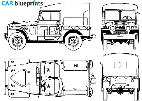 1973 Fiat Campagnola C SUV blueprint