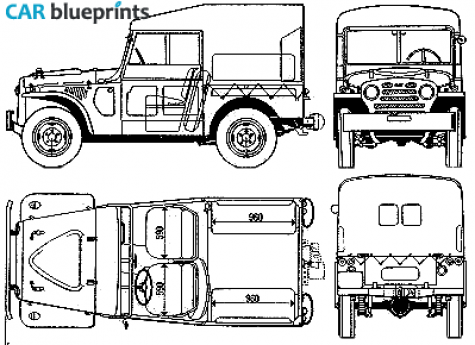 1951 Fiat Campagnola C SUV blueprint