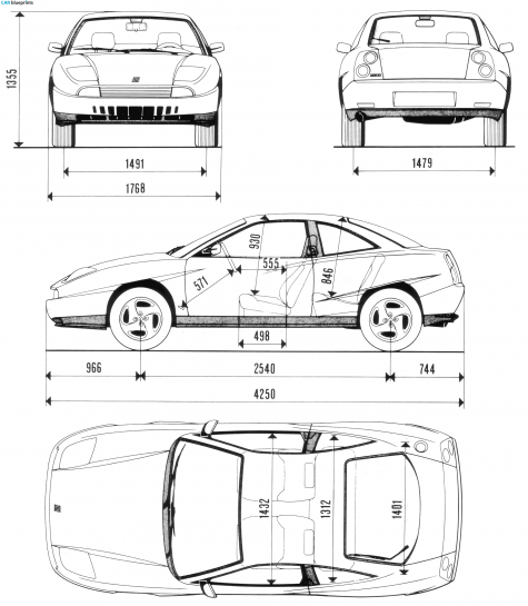 1999 Fiat 20VT Coupe blueprint