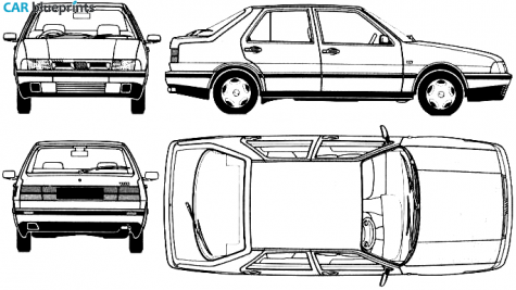 1986 Fiat Croma Sedan blueprint