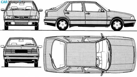 1986 Fiat Croma Sedan blueprint