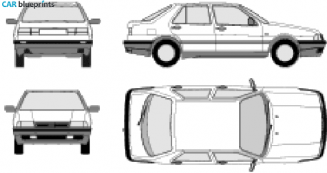 1987 Fiat Croma Sedan blueprint