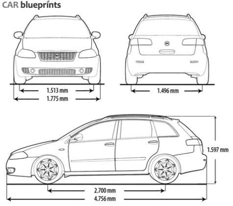 2006 Fiat Croma Wagon blueprint