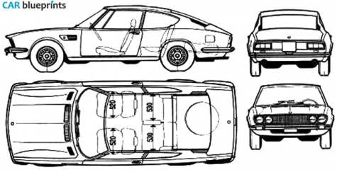 1971 Fiat Dino Coupe blueprint