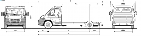 2007 Fiat Ducato Chassis Cab Truck blueprint