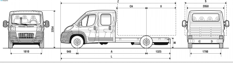 2007 Fiat Ducato Chassis Maxi Double Truck blueprint