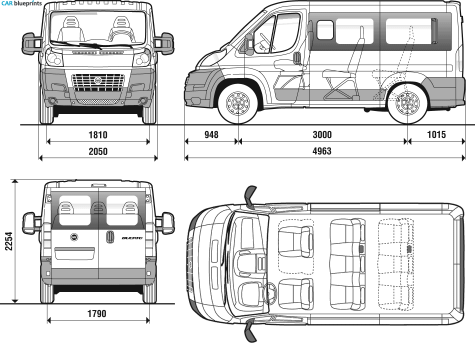 2007 Fiat Ducato Combi Bus blueprint