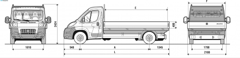 2007 Fiat Ducato Dropside Truck blueprint