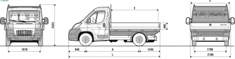 2007 Fiat Ducato Dropside Short Truck blueprint