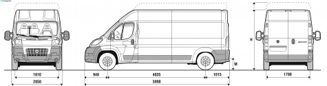 2007 Fiat Ducato LWB Van blueprint