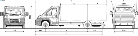 2007 Fiat Ducato Maxi Chassis Cab Truck blueprint