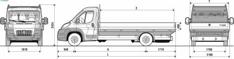 2007 Fiat Ducato Maxi Dropside Truck blueprint