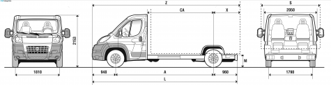 2007 Fiat Ducato Maxi Platform Truck blueprint