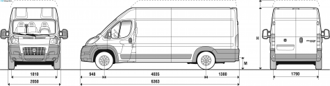 2007 Fiat Ducato Maxi XL Van blueprint