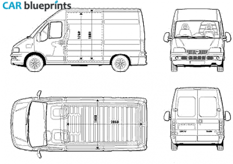 2001 Fiat Ducato MWB Van blueprint