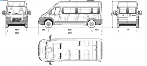 2007 Fiat Ducato Minibus Bus blueprint