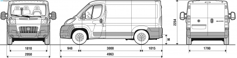 2007 Fiat Ducaro SSWB Van blueprint