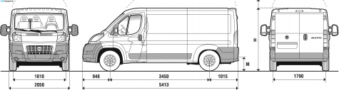 2007 Fiat Ducato SWB Van blueprint