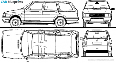 1988 Fiat Duna Weekend Wagon blueprint