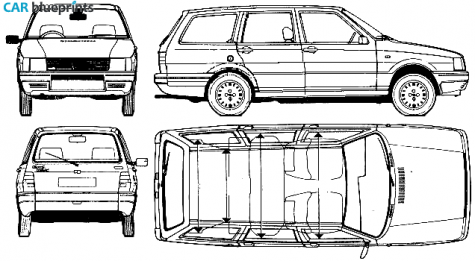 1987 Fiat Duna Weekend Wagon blueprint