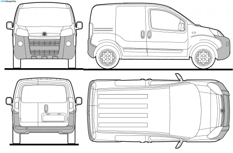 2008 Fiat Fiorino Van blueprint