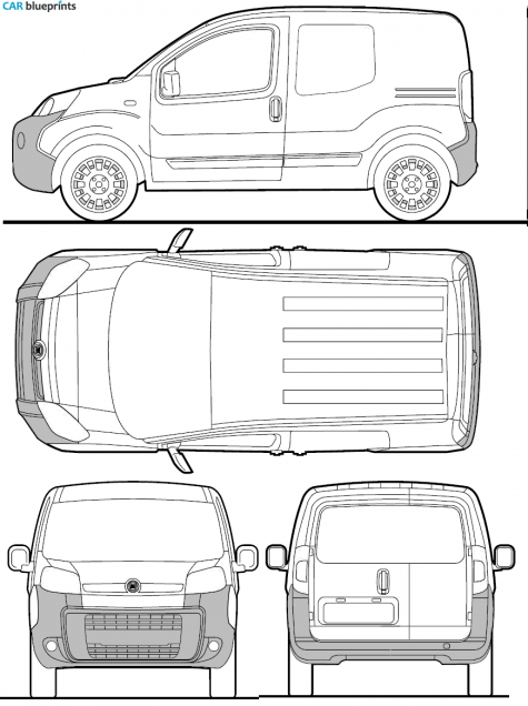 2008 Fiat Fiorino Combi Van blueprint